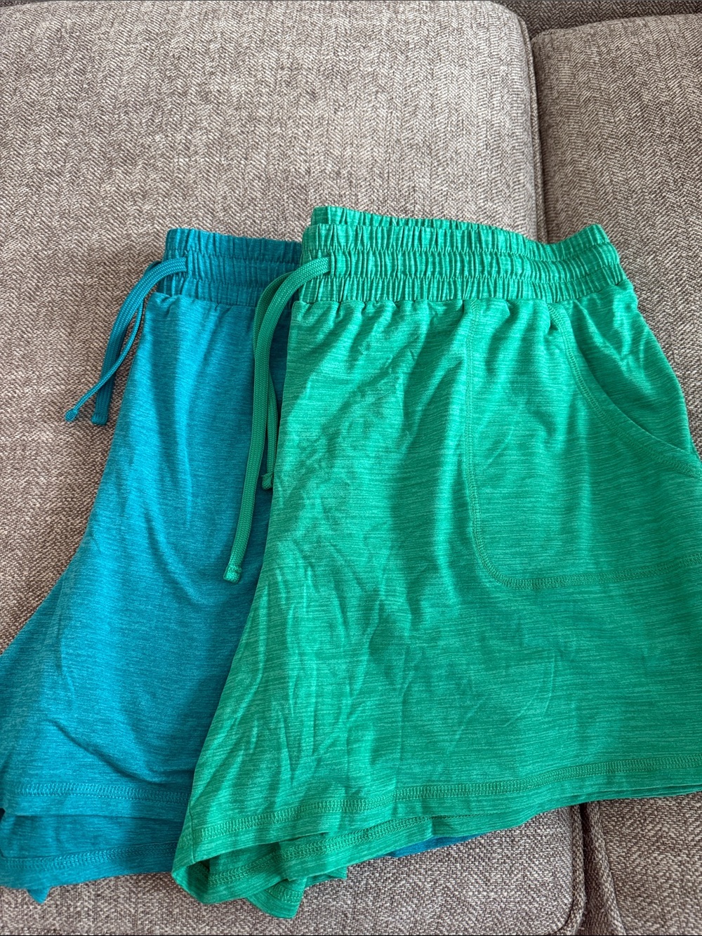 Set of 2 - St. John's Bay Emerald Green and teal blue Shorts - XXL